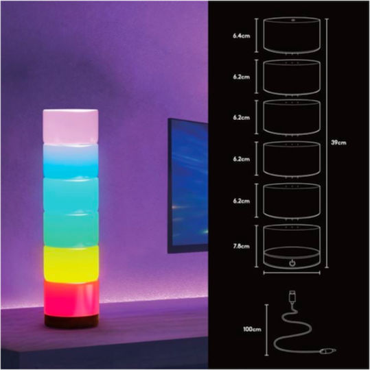 Διακοσμητικό Φωτιστικό LED RGB 6τμχ 10x6.4εκ.
