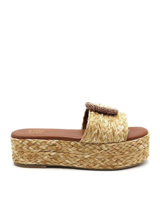 Γυναικεία Σανδάλια Flatforms Μπεζ