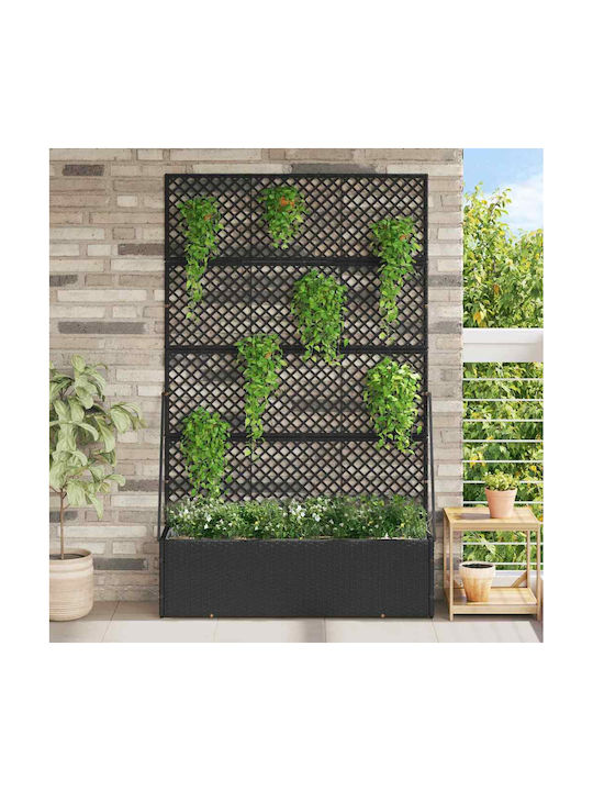 vidaXL Kunststoff Blumenkasten Schwarz 105x30x170cm