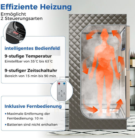 Costway Einzelsauna Innenbereich BxTxH