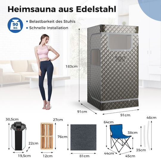 Costway Einzelsauna Innenbereich BxTxH