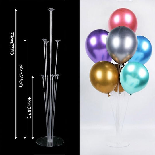 Suport Aranjament 7 Baloane Înălțime 70 Cm Transparent