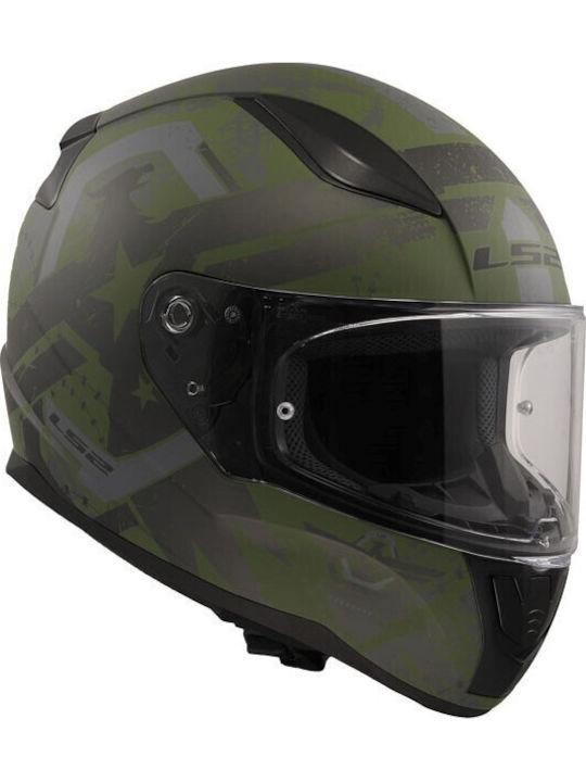 LS2 Rapid II FF353 Thunder Birds Matt Military Motorcycle Helmet Full Face ECE 22.06 1300gr