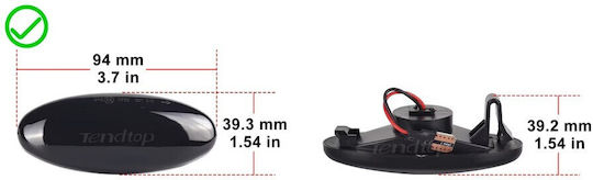 Cautex Flash Lumini LED pentru Nissan Evalia / Juke / Micra / Pixo / Qashqai / Tiida / X-Trail Opel Movano Renault Maestru / Koleos 2buc
