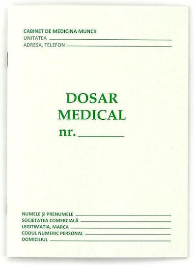 Caiet Cu dungi A5 Medical Folder Alb 1buc