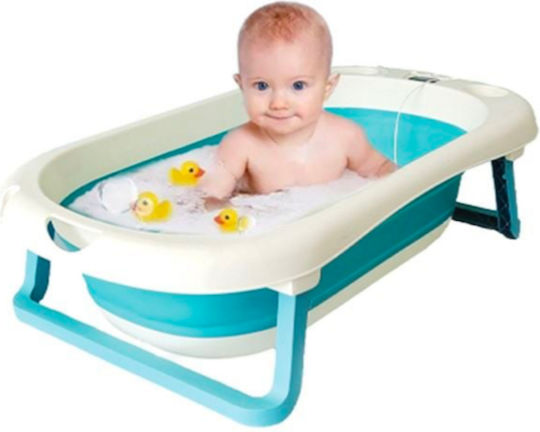 Faltbare Babybadewanne mit Thermometer Mehrfarbig