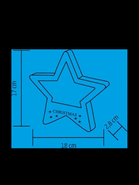 Crăciunesc Decorativ Stea Lemnos Alb 2.8x18x18buc 1buc