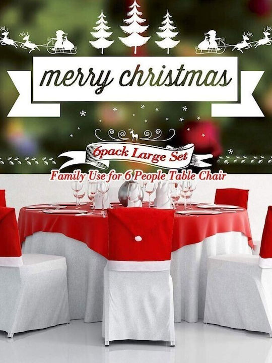 Christmas Chair Cover Universal Size 60 X 50 Cm Red White
