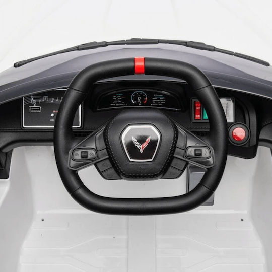 Corvette C8 Einsitzer Lizensiert 12 Volt Weiß Kinderfahrzeuge CARS-TR2309R/C-12V-Weiß