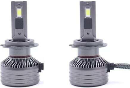 Set 2 Lămpi Auto Led H7 F9a 150w Canbus 21000lm Fără Eroare 6000k Fără Interferențe Radio Ventilator De Răcire Argintiu