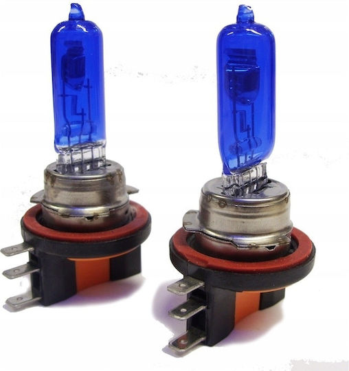 Set 2 H15 Halogen Bulbs 55w Power 12v White Light Continuous Light Intensity No Flickering Black