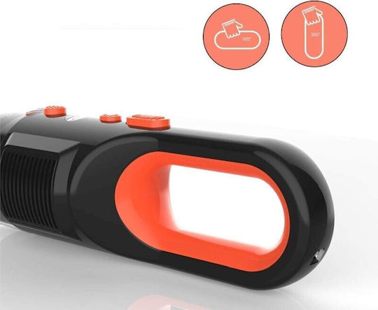 Portable Vacuum Cleaner 120w 3 Heads Brushes Flashlight Battery Hepa Filter
