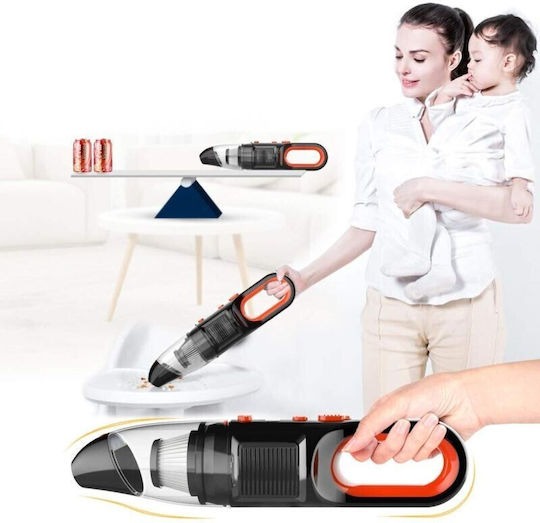 Portable Vacuum Cleaner 120w 3 Heads Brushes Flashlight Battery Hepa Filter