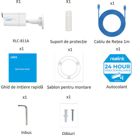 Reolink RLC-811A IP Κάμερα Παρακολούθησης 4K Αδιάβροχη με Αμφίδρομη Επικοινωνία και Φακό 2.7-13.5mm