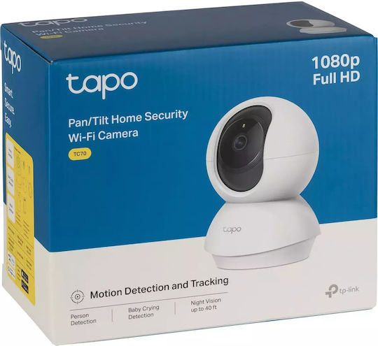 TP-LINK TC70 v1 IP Κάμερα Παρακολούθησης Wi-Fi Full HD 1080p με Αμφίδρομη Επικοινωνία και Φακό 4mm