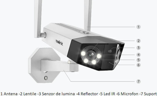 Reolink Duo 2 WiFi IP Dual Κάμερα Παρακολούθησης Wi-Fi 4K Αδιάβροχη με Αμφίδρομη Επικοινωνία