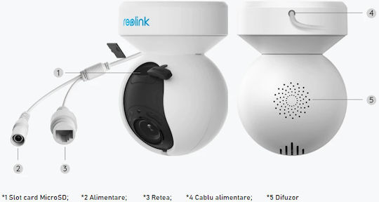 Reolink E Series IP Камера за наблюдение Wi-Fi 4K Водоустойчива с Двупосочна Комуникация и Обектив 2.8мм