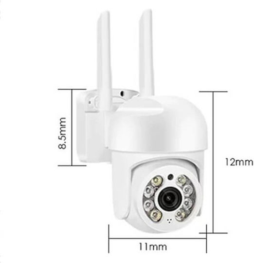 Jortan Jortan IP Überwachungskamera Wi-Fi Full HD 1080p Wasserdicht mit Zwei-Wege-Kommunikation und Objektiv 3.6mm