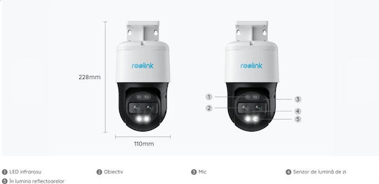 Reolink TrackMix IP Dual Κάμερα Παρακολούθησης 4K Αδιάβροχη με Αμφίδρομη Επικοινωνία και Φακό 2.8mm