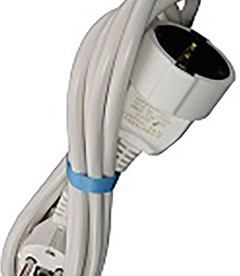 CHaralampidis Extension Cable Cord 3 x 1.5mm²/2m White