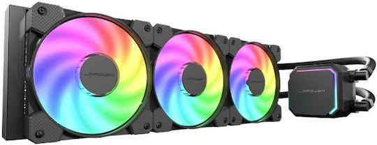LC-Power Jet Flow Sisteme De Răcire Cu Apă AIO CPU Cu 3 Ventilatoare 120mm Și Led Argb