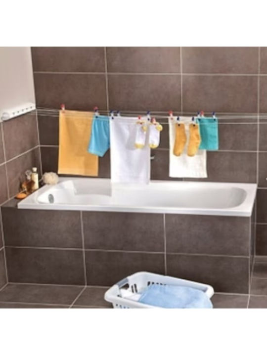 Uscătoare Rufe Perete Plastică cu Lungimea Suportului de Uscare a Hainelor 4m