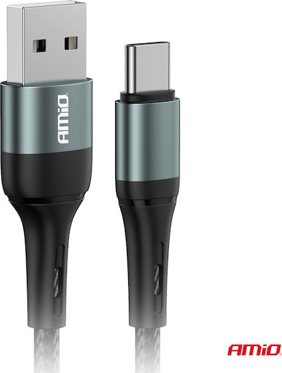 AMiO USB 2.0 Кабел USB-C Мъжки - USB-A Черен 2м 03912