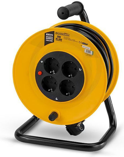 Bormann BCR2230 Extension Reel Cord 3 x 1.5mm²/50m Yellow