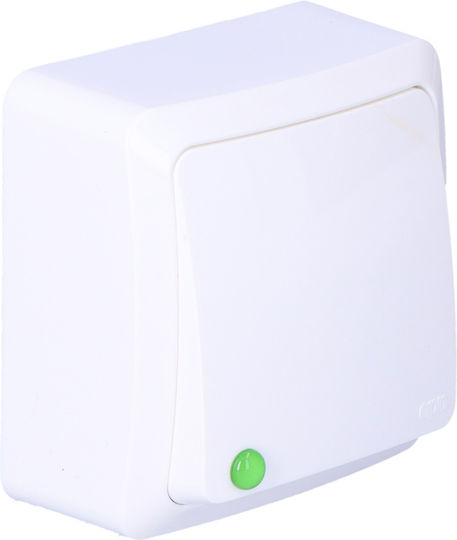Elektro Plast Wall Switch Lighting One-Way with Frame White