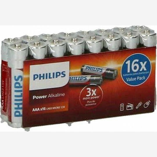 Philips Power Baterii Alcaline AAA 1.5V 16buc
