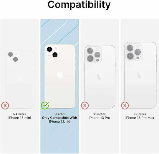 Catalyst Influence Back Cover Plastic cu Curea Transparent (iPhone 14)