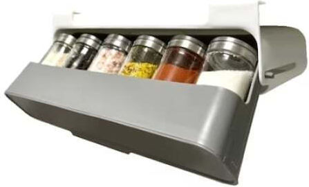 Plastic Tabletop Spice Rack Organizer White