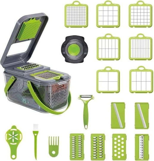 Răzătoare Cu Mecanism Pentru Fructe Și Legume Din Oțel Inox Cu Container