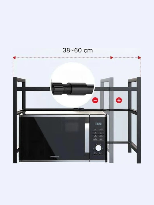 Metallische Basis für Mikrowelle 25cm Schwarze