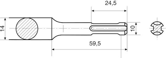 Rennsteig Стъргалка за сладкиши със Захващане SDS Plus 250x22mm
