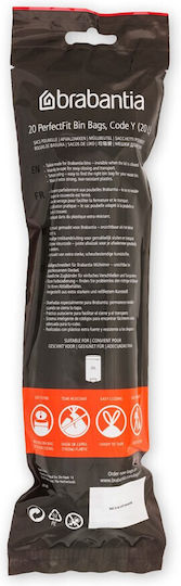 Brabantia Trash Bags Capacity 20lt PerfectFit 6x20pcs White