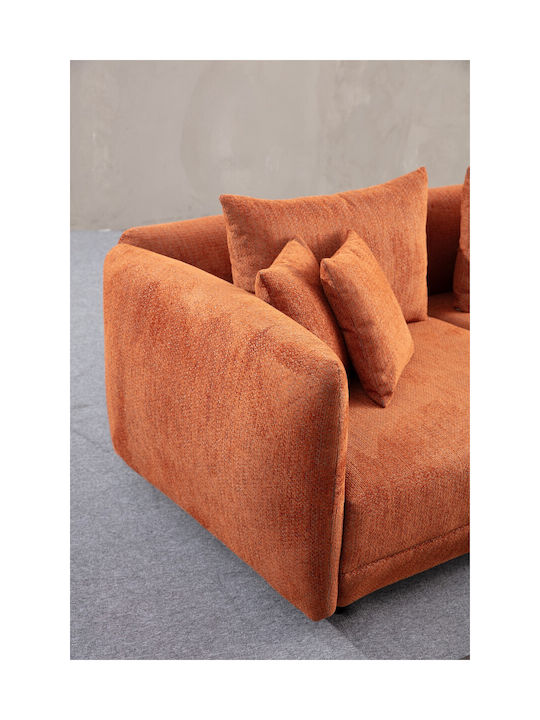 Floransa Γωνιακός Καναπές Orange 310x265x76εκ.