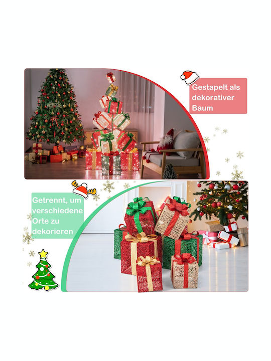 Costway Costway Set of Illuminated Christmas Gift Boxes 170 cm Cm24915de