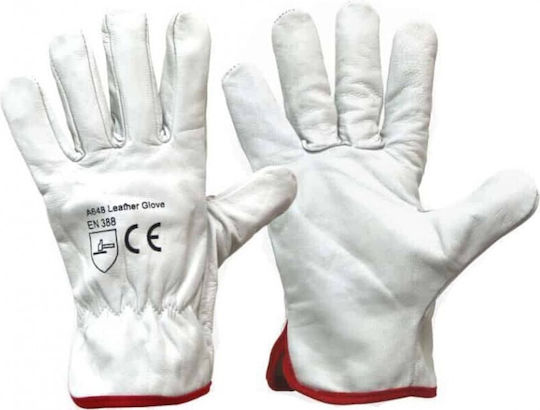 Ecopro Gloves for Work Driver White Leather 1pcs
