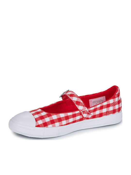Παιδικές Μπαλαρίνες mit Bügel- und Schleifenverschluss Rot Dainty Mary Jane