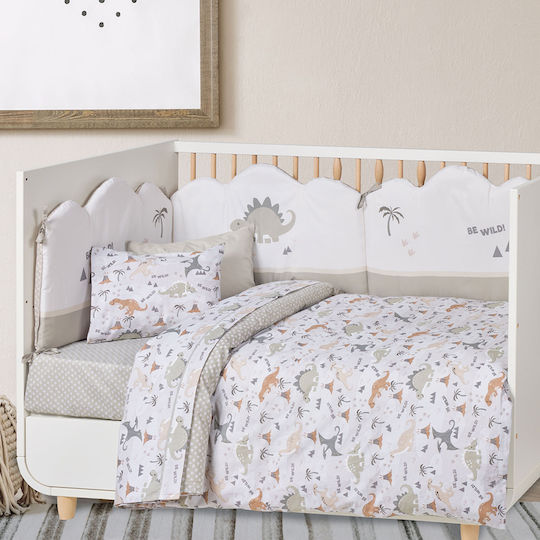 Das Home Baby Fun Комплект Бебешки Чаршафи За Количка Памучни Бежов 130x170бр 3бр