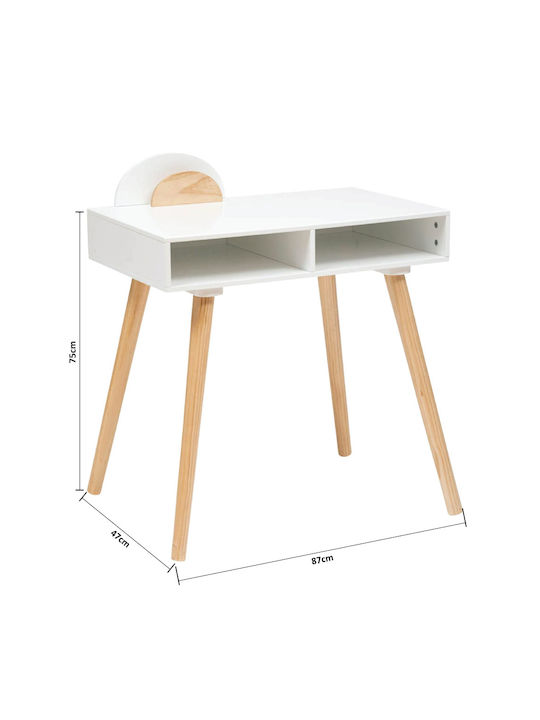 Galip Primary Kids Desk Made of White Melamine 87x47x75cm