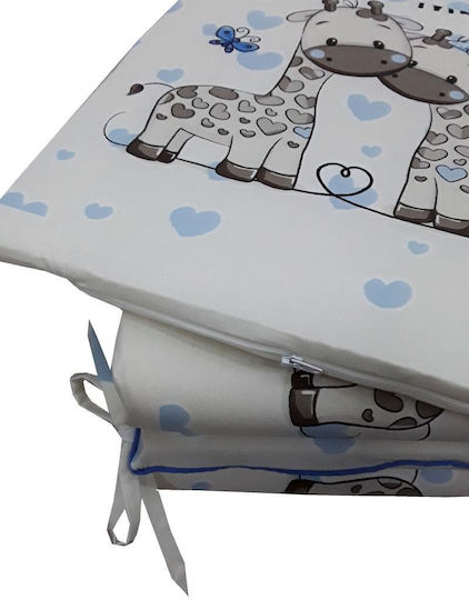 Queen Mother Beboulino U&me Crib Bumper Standard Inside Blue 70x140cm