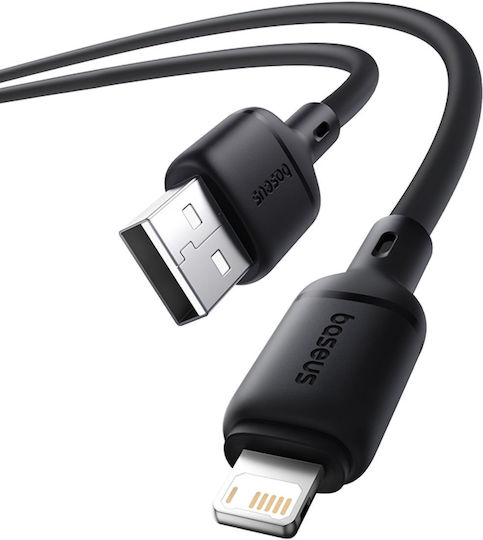 Baseus Silky Series USB-A to Lightning Cable 12W Μαύρο 2m P10377702113-01