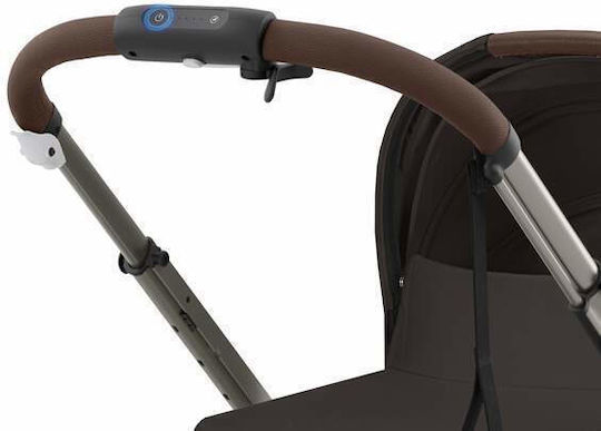 Cybex E-Gazelle TPE Καρότσι Μωρού Kατάλληλο για Nεογέννητο Chocolate Brown 14.7kg