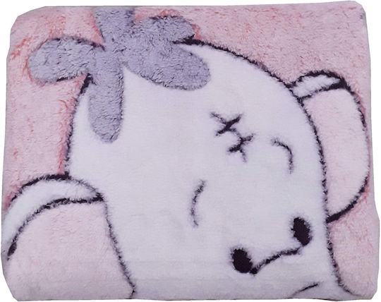 Beboulino Одеяло Детски пелени за пелени Polar Elephant Флийс Сив 80x90см.