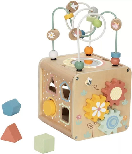 Tooky Toys Κύβος Δραστηριοτήτων από Ξύλο