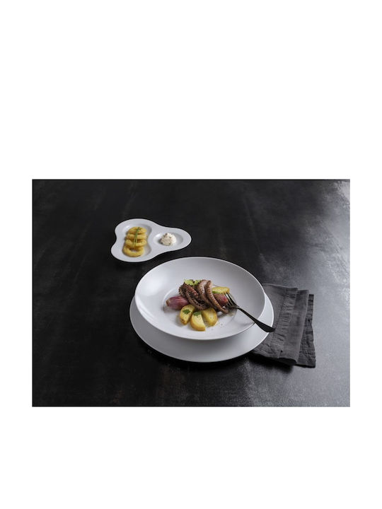 Ready Plate Shallow made of Porcelain White with Diameter 33cm