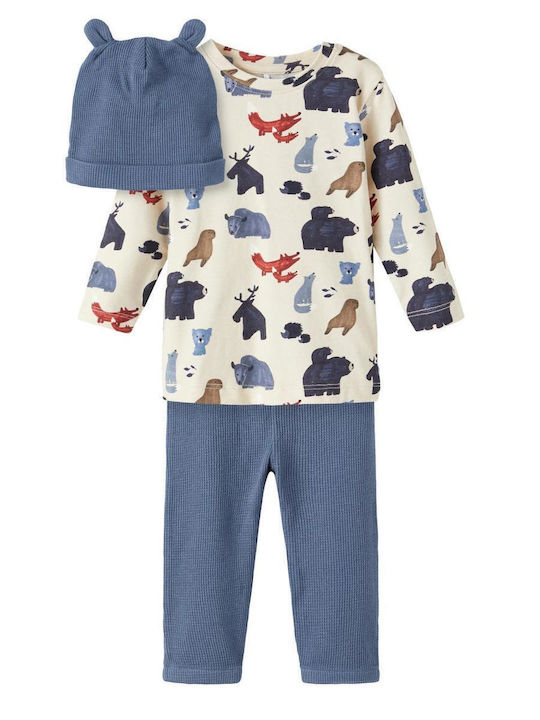 Kids' Set with Pants Winter 3pcs Blue