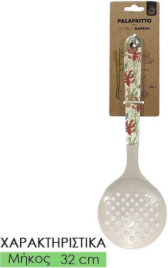 Lingură Joasă Fantă Cu Găuri Din Lemn Multicolor 32cm